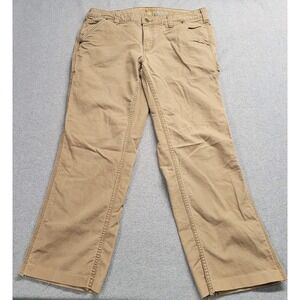 Carhartt Vintage Relaxed Fit‎ Cargo Tan Pants Women's Size 10 Hemmed Gorpcore